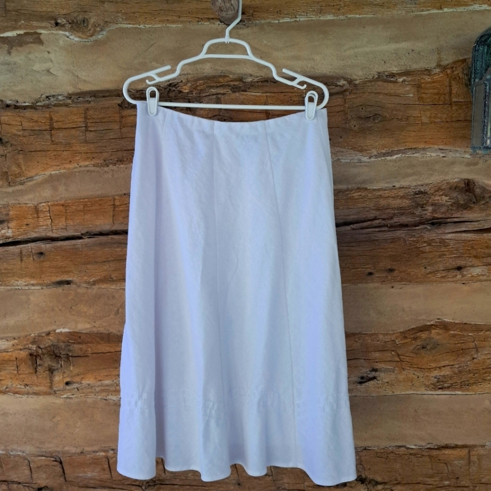 Christopher & Banks White A-Line Skirt